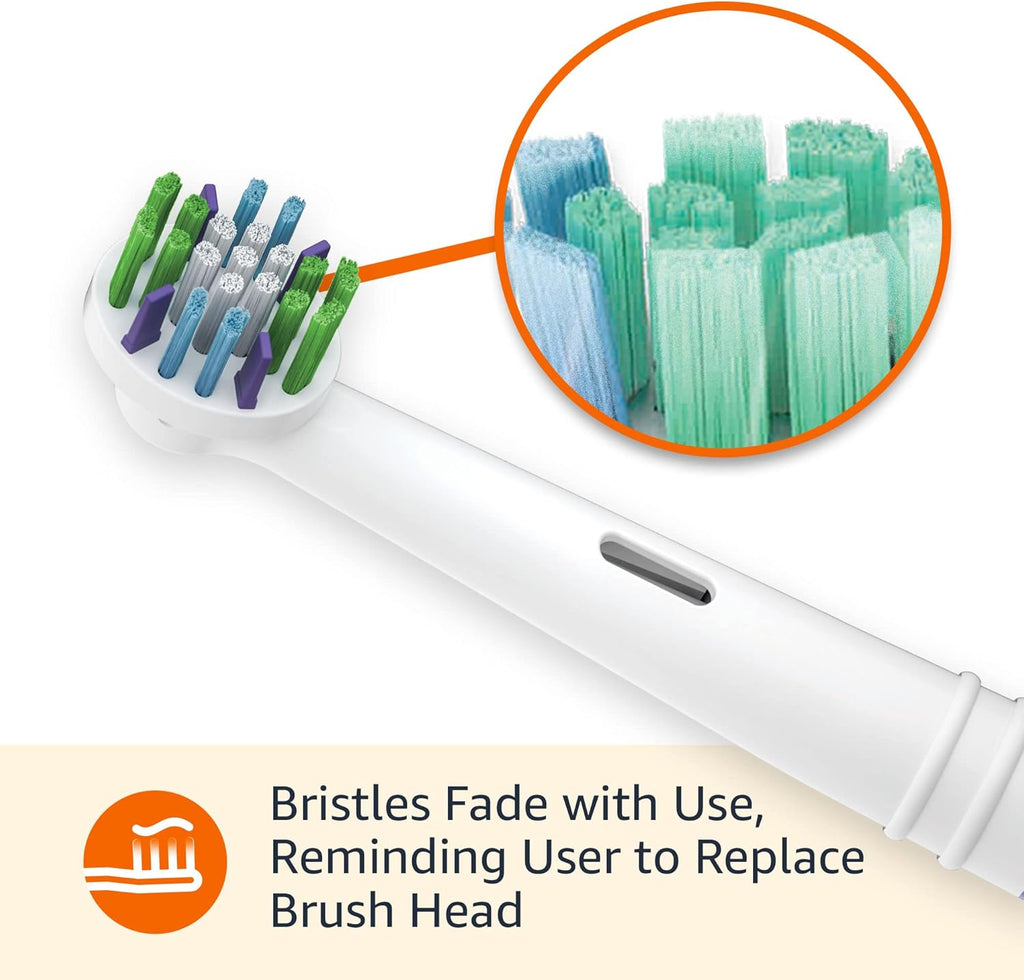 Flossing Replacement Brush Heads, 3 Count, White (Fits Most Oral-B Electric Toothbrushes) (Previously Solimo)