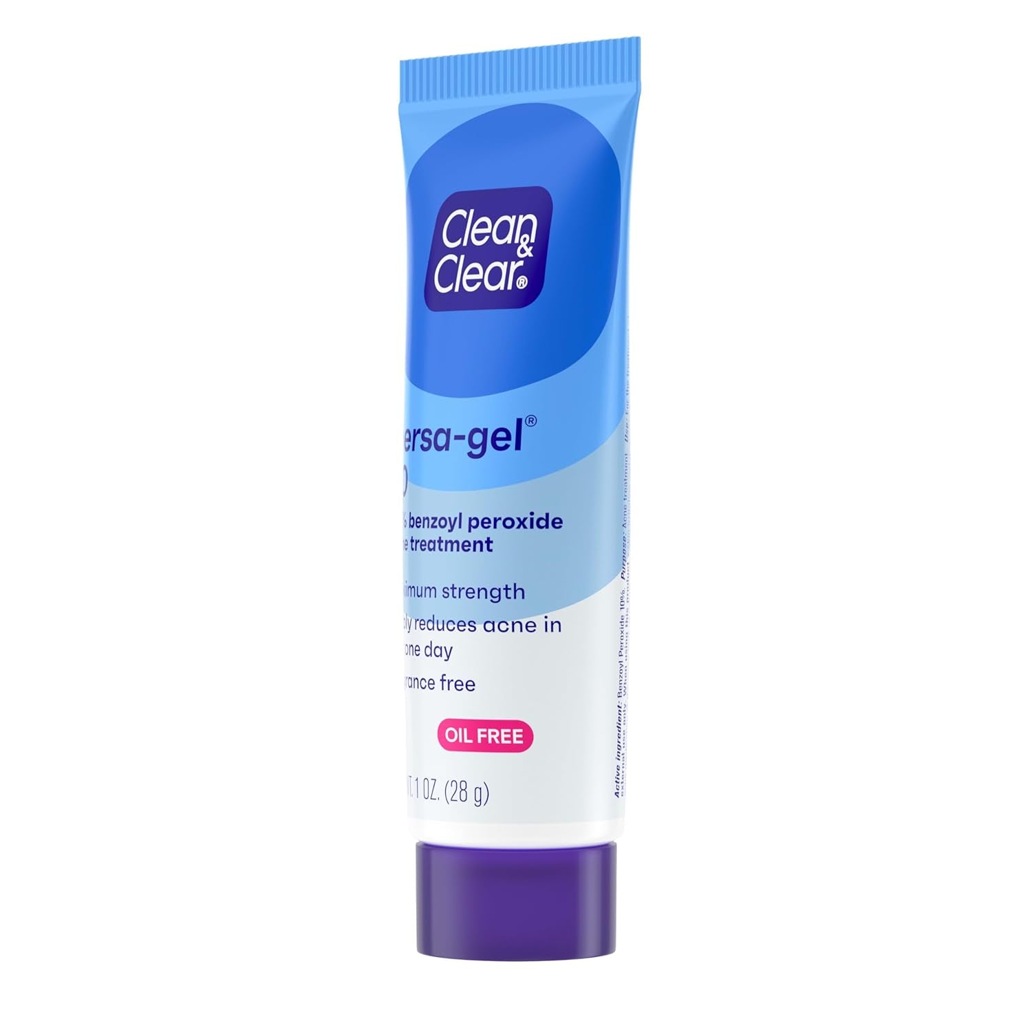 Persa-Gel 10 Oil-Free Acne Spot Treatment with Maximum Strength 10% Benzoyl Peroxide, Topical Pimple Cream & Acne Gel Medication for Face Acne, Fragrance-Free, 1 Fl. Oz, 4 Pack
