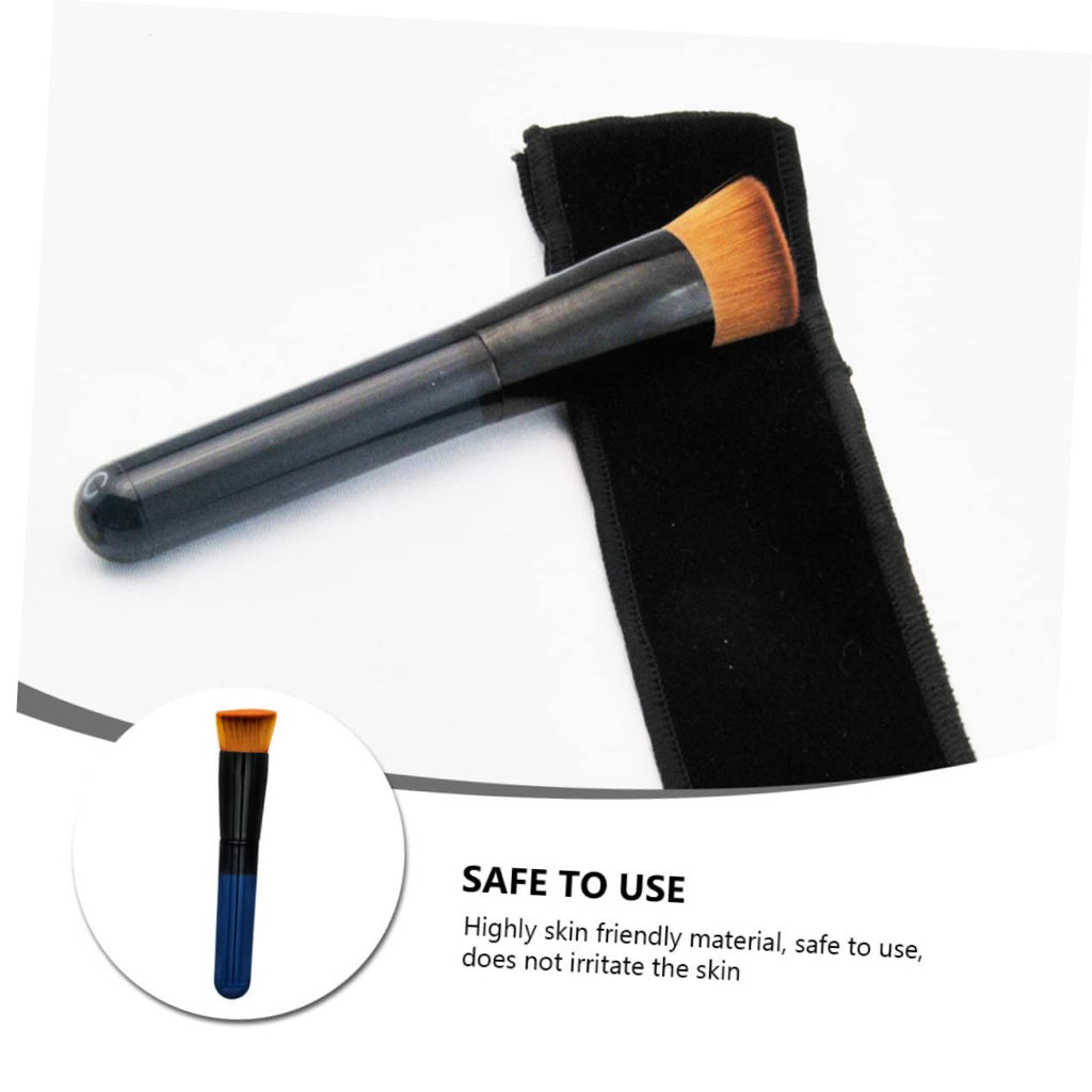 Inclined Flat Head Makeup Brush Blush Brush Fluffy Makeup Brush Makeup Brush Tool Foundation Cosmetics Brush Foundation Makeup Brush Highlighter Makeup Brush Acrylic Black